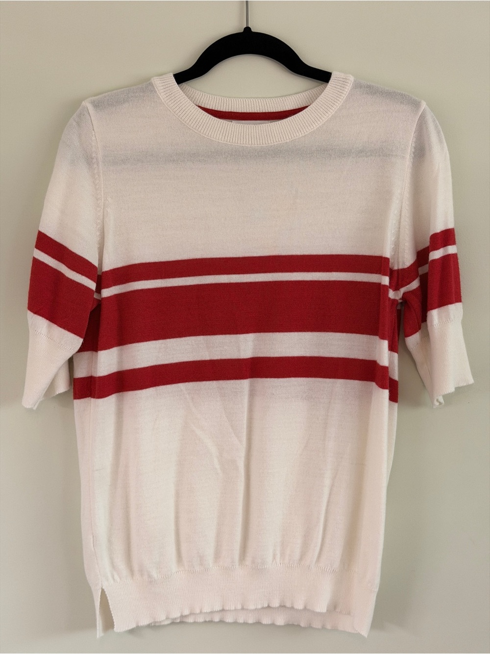 Mersea | Court Sweater | Red Striped | Size L